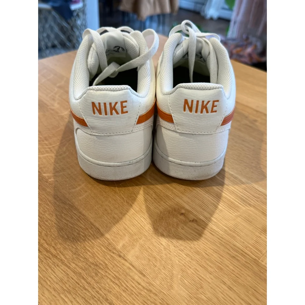 Men’s Nike Court Vision Low White Orange Sneakers 11.5